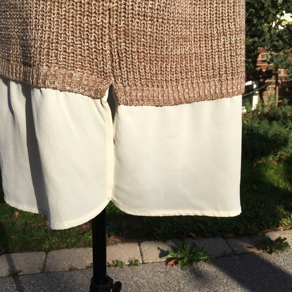 🦋 3 for $25 - Faded Glory Faux Layer Melange Knit Sweater - Picture 6 of 8